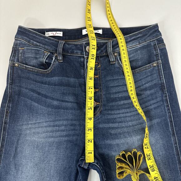 Vigoss Jeans Womens 29 Blue Bootcut Stretch High Rise Exposed Button Fly Lana - Picture 13 of 16